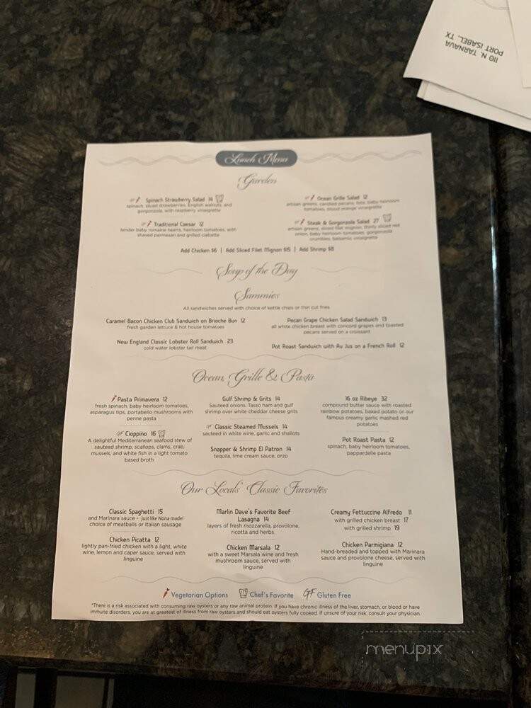 Marcello's Italian Restaurant - Port Isabel, TX menu_pic