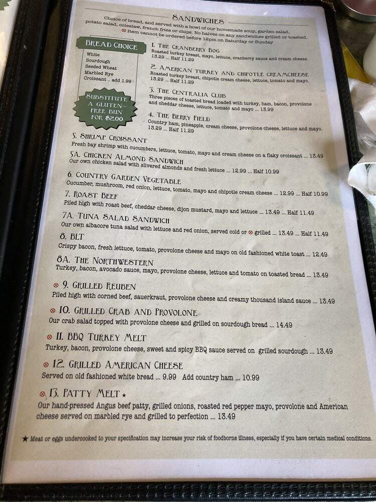 Berry Fields Cafe - Centralia, WA menu_pic