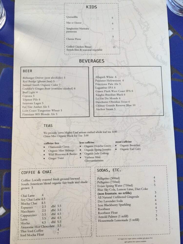 Robin's Restaurant - Cambria, CA menu_pic