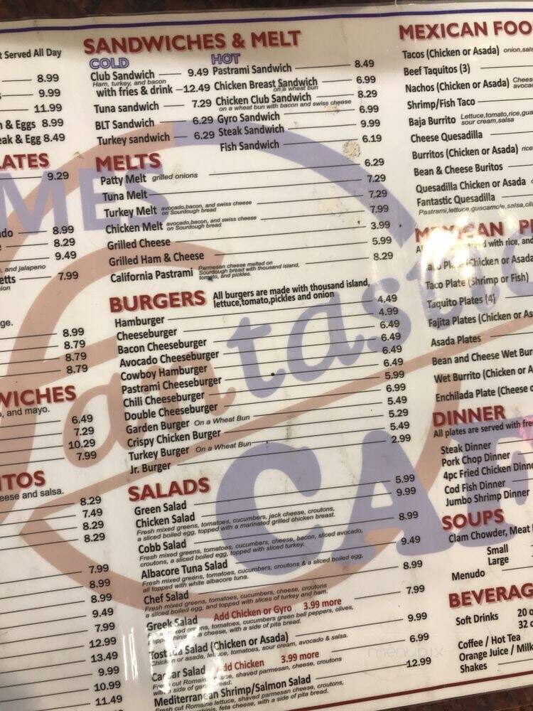 Fantastic Cafe - Cerritos, CA menu_pic