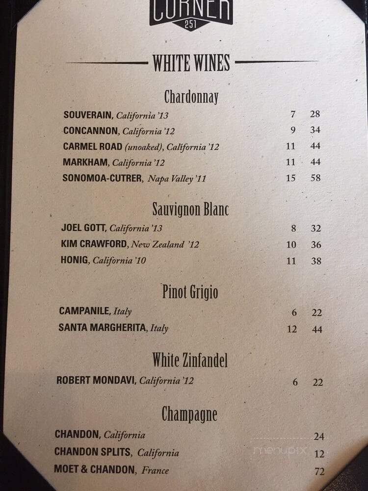 Corner 251 - Mobile, AL menu_pic