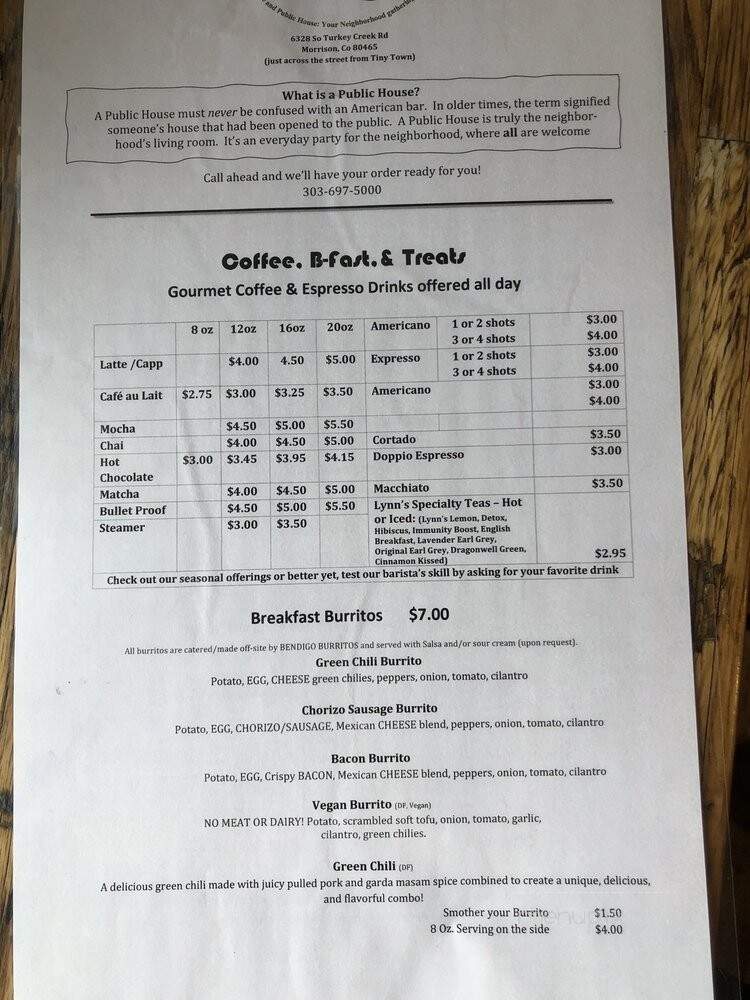 Tomari's - Morrison, CO menu_pic