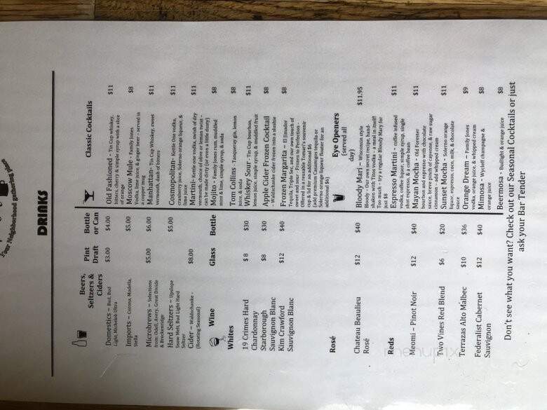 Tomari's - Morrison, CO menu_pic