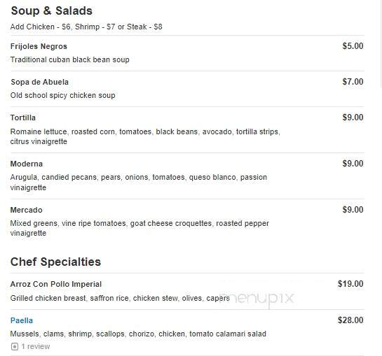 Cubanelle Restaurant Lounge - Totowa, NJ menu_pic