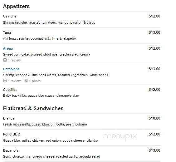 Cubanelle Restaurant Lounge - Totowa, NJ menu_pic