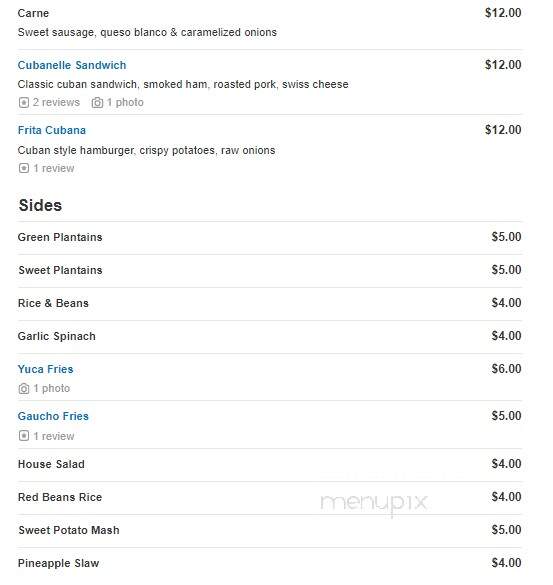 Cubanelle Restaurant Lounge - Totowa, NJ menu_pic