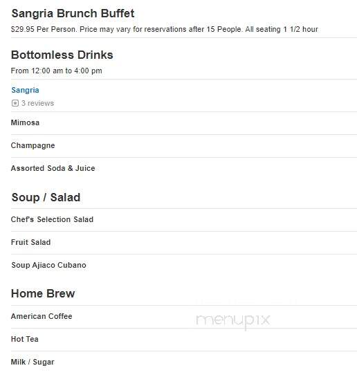 Cubanelle Restaurant Lounge - Totowa, NJ menu_pic