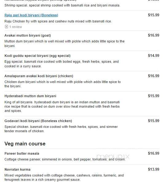 Godavari - Malvern, PA menu_pic