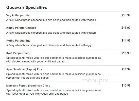 Godavari - Malvern, PA menu_pic