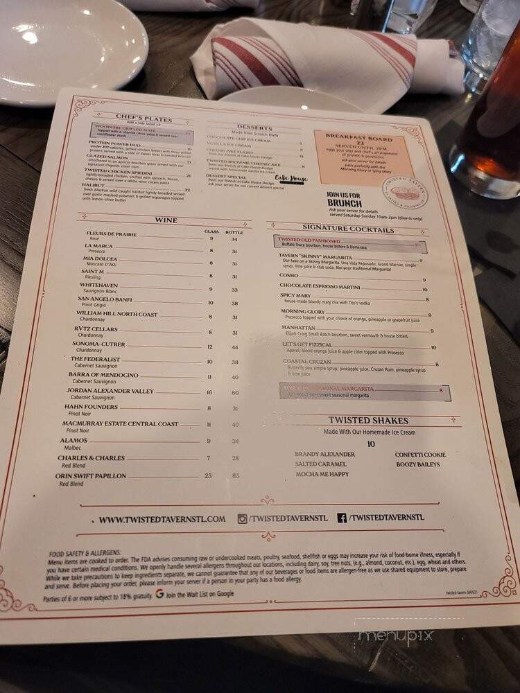 Twisted Tavern - Arnold, MO menu_pic