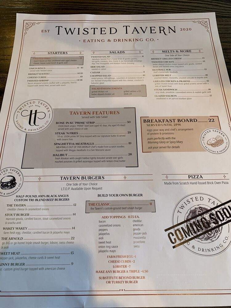 Twisted Tavern - Arnold, MO menu_pic