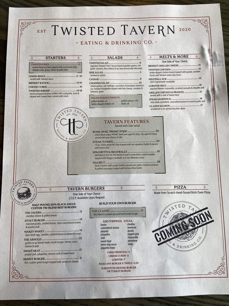 Twisted Tavern - Arnold, MO menu_pic