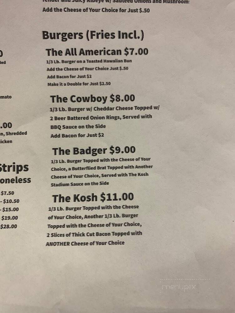 The Kosh Bar and Grill - Milton, WI