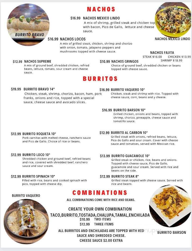 Mexico Lindo - Clarksville, IN menu_pic