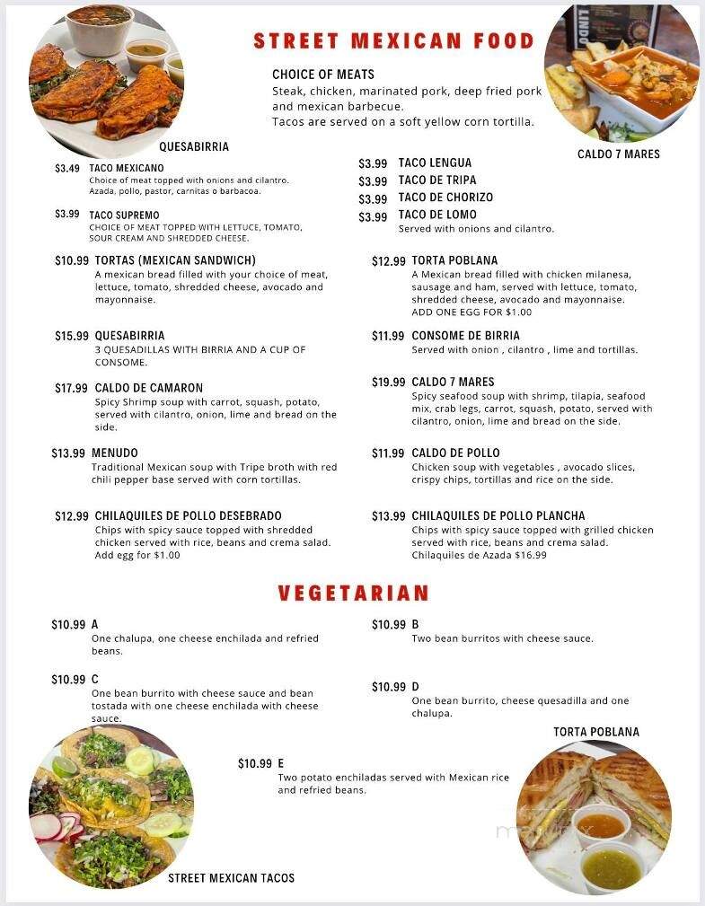 Mexico Lindo - Clarksville, IN menu_pic