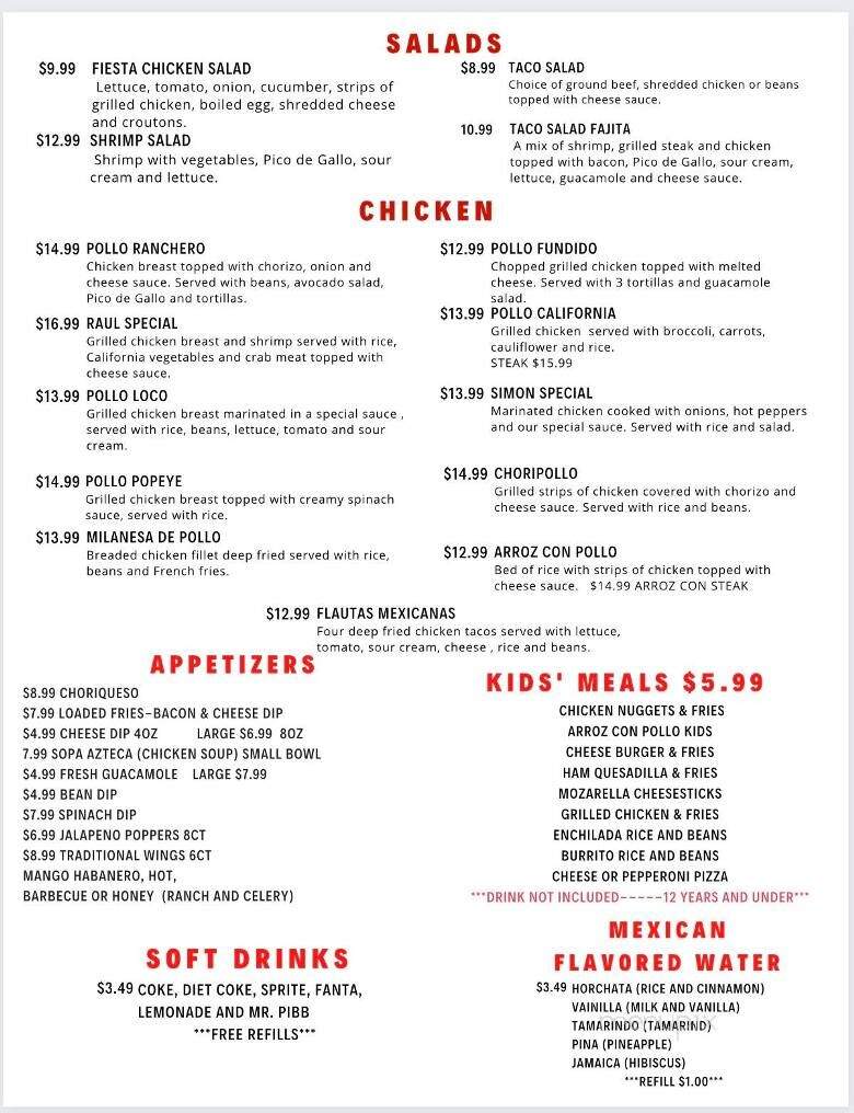 Mexico Lindo - Clarksville, IN menu_pic