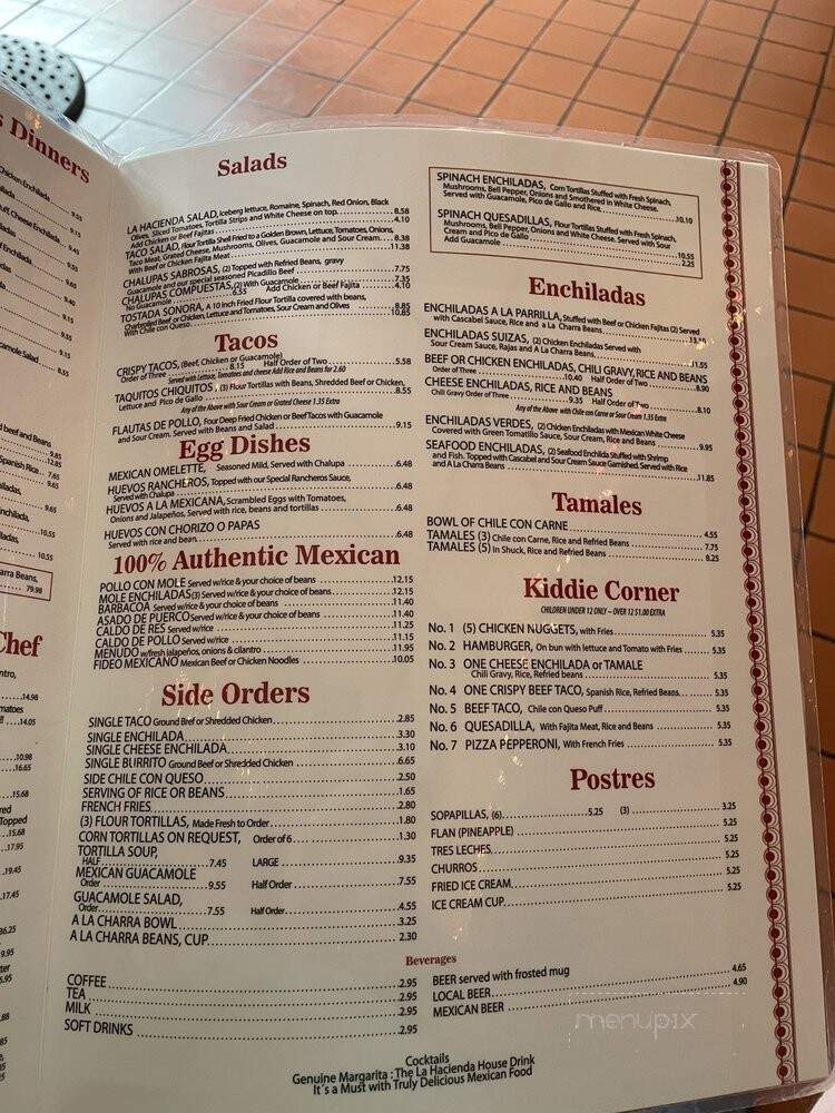 La Hacienda - Houston, TX menu_pic
