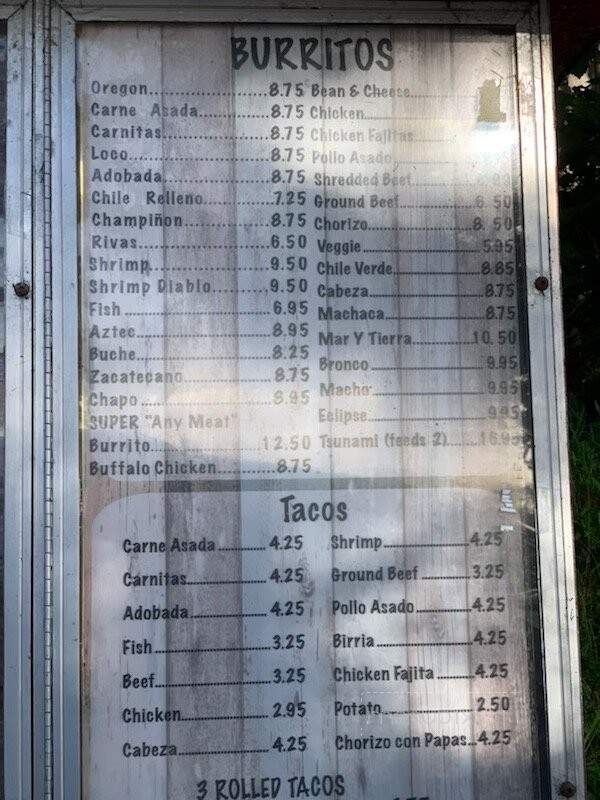 Super Oscar's Mexican Food - Lincoln City, OR menu_pic