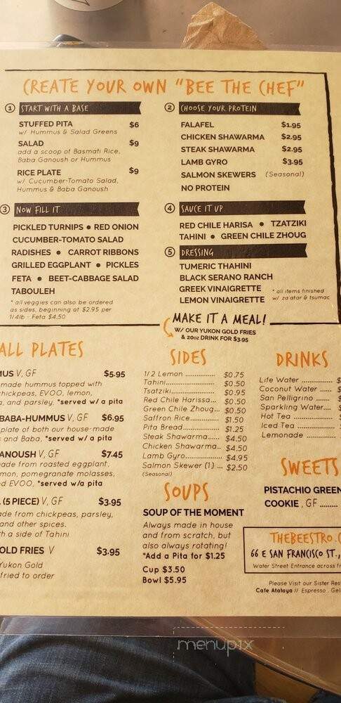 Beestro - Santa Fe, NM menu_pic