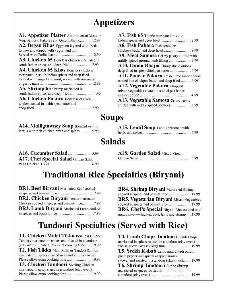 Bay Leaf - New Bern, NC menu_pic