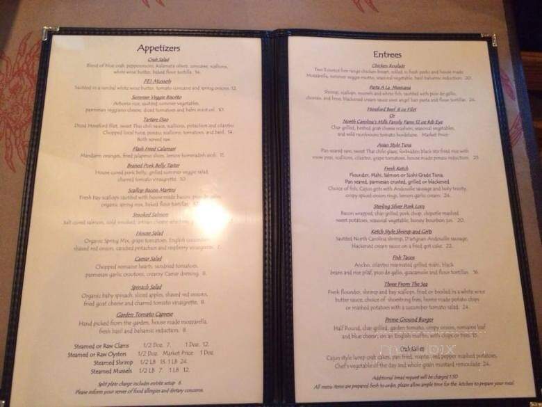 Ketch 55 - Avon, NC menu_pic