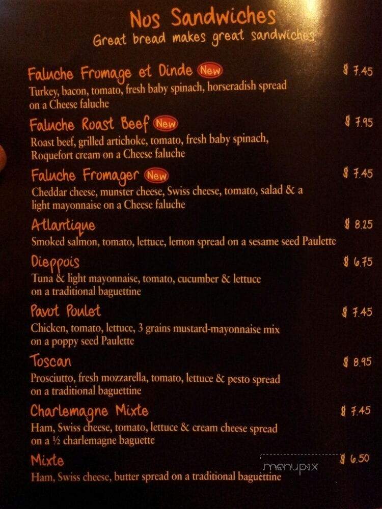 Paul Tysons Galleria - McLean, VA menu_pic