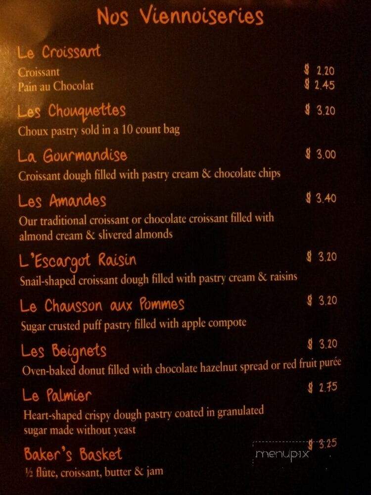 Paul Tysons Galleria - McLean, VA menu_pic