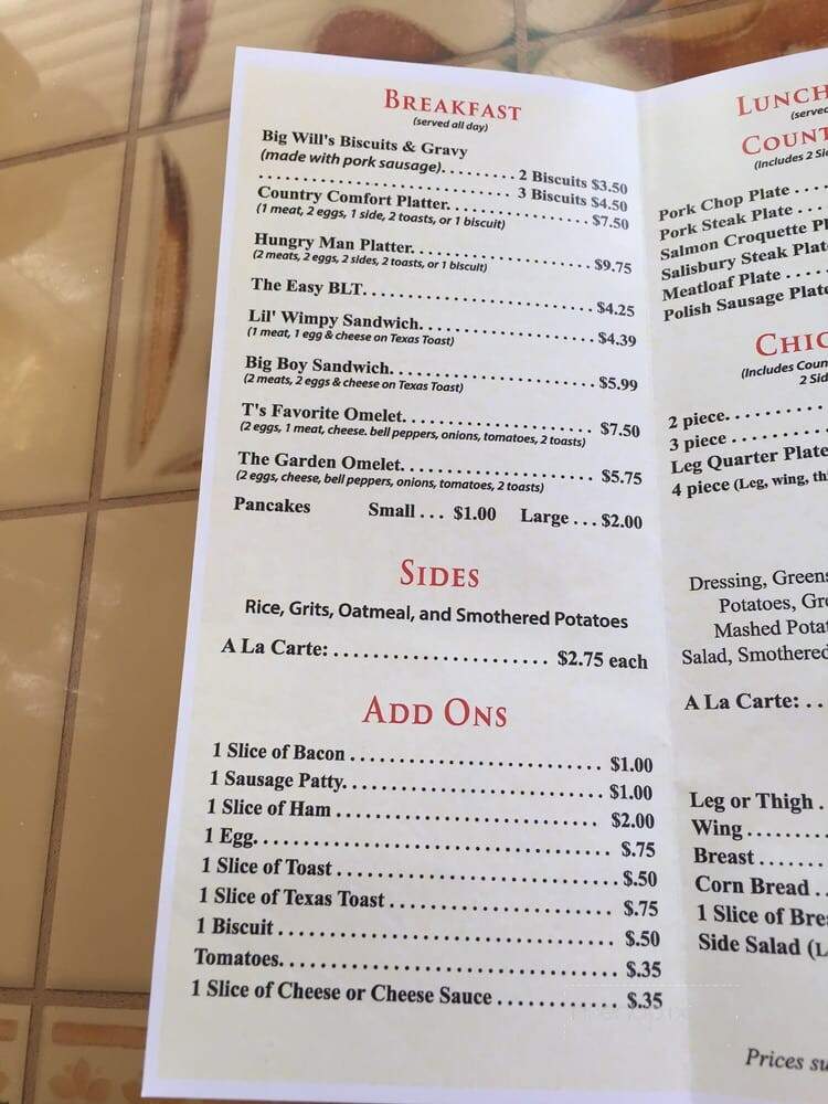 Sherry J's Homestyle Cooking - Washington Park, IL menu_pic