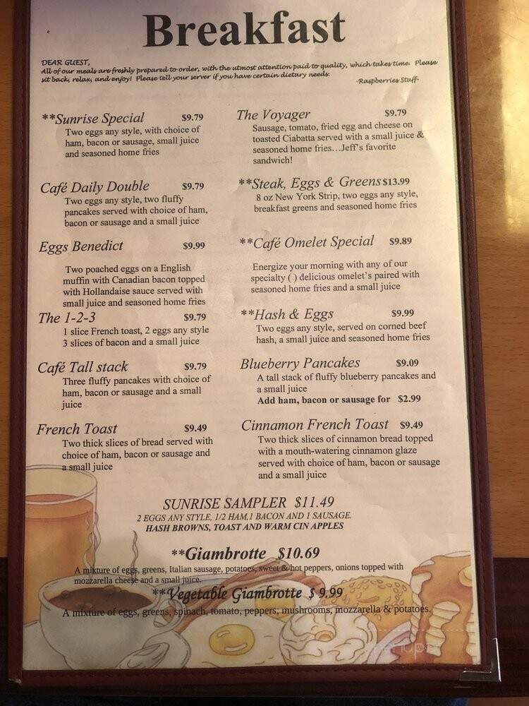 Raspberries Cafe & Creamery - New Hartford, NY menu_pic