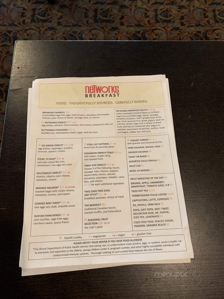 Networks At The Hyatt Rosemont - Rosemont, IL menu_pic