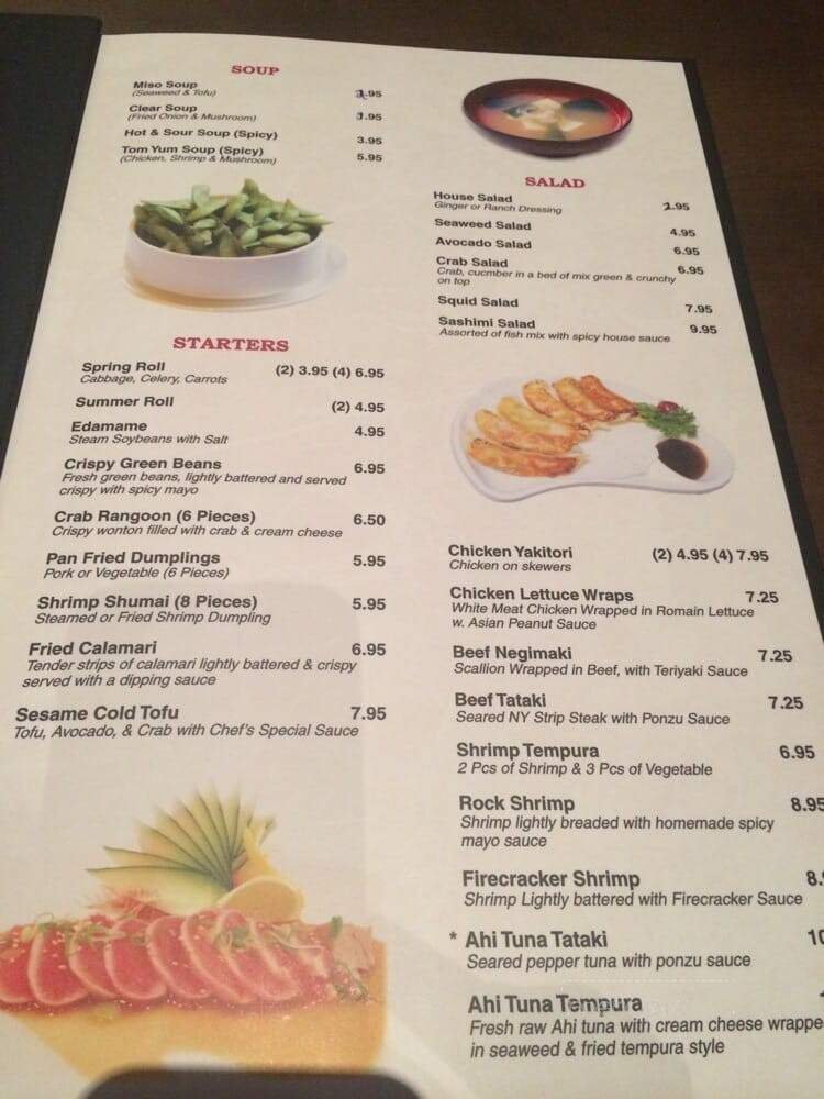 Nu Asian Bistro Sushi & Bar - Jacksonville, NC menu_pic