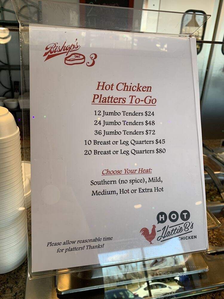 Bishops's Meat & Three - Franklin, TN menu_pic