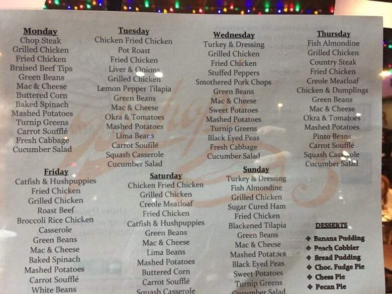 Bishops's Meat & Three - Franklin, TN menu_pic
