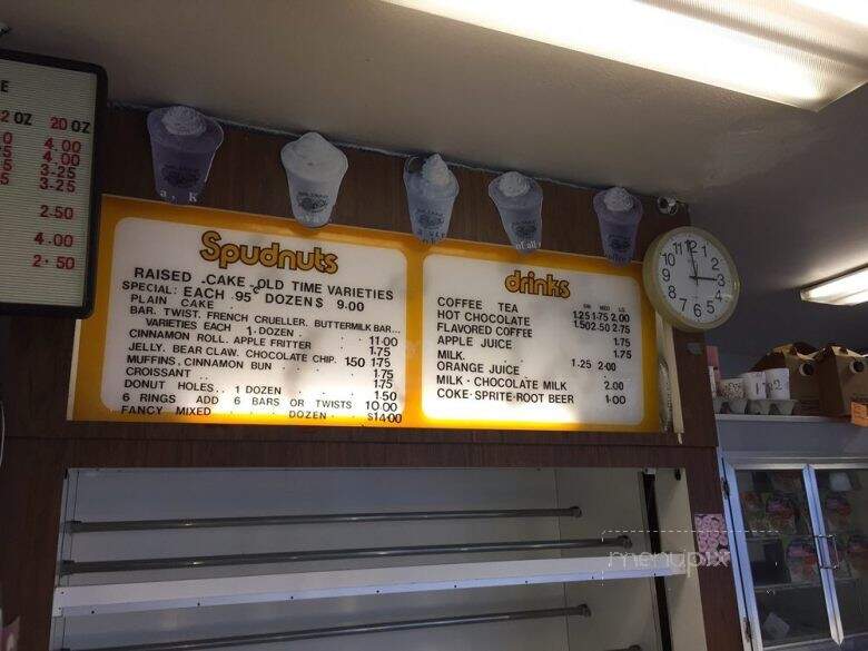 Spudnuts Donuts - Sacramento, CA menu_pic
