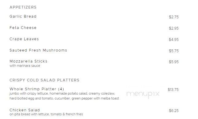 East Side Cafe - Orlando, FL menu_pic