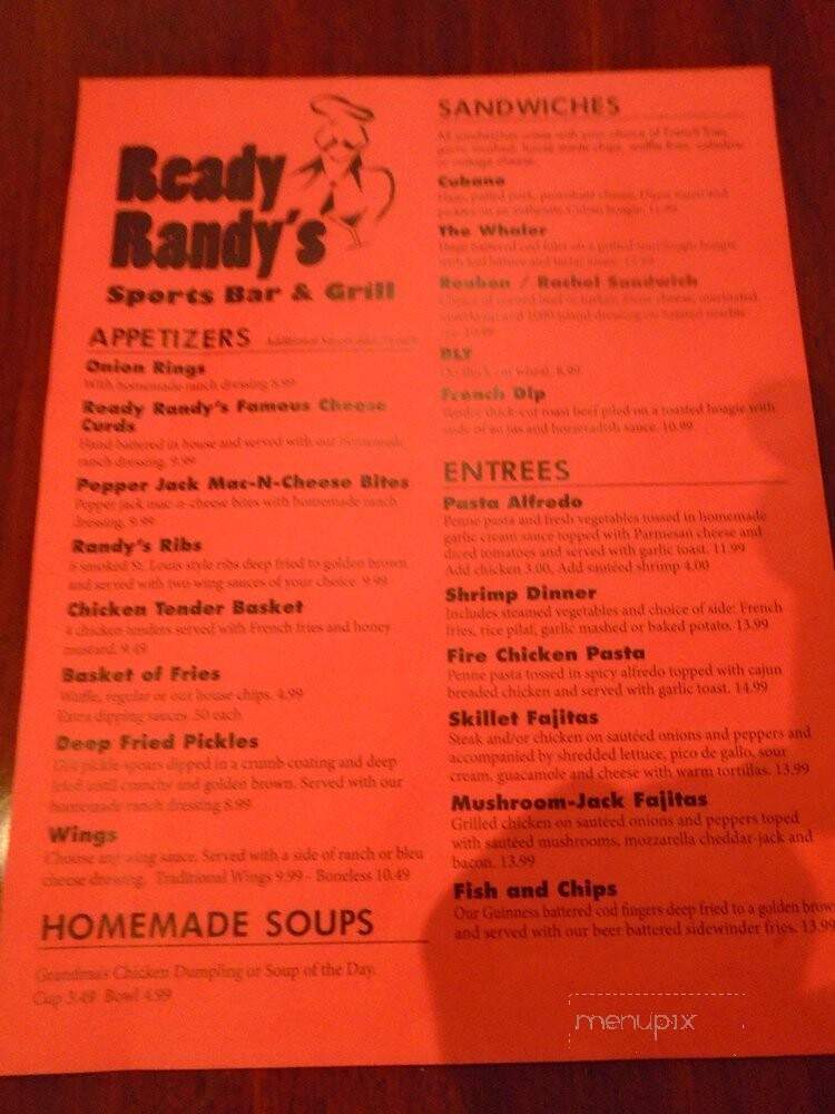Ready Randy's Restaurant - New Richmond, WI menu_pic