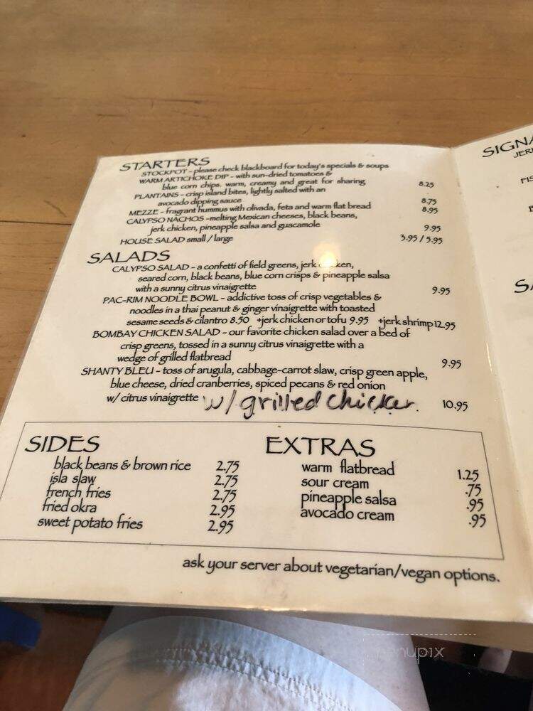 Indigo Coastal Shanty - Brunswick, GA menu_pic