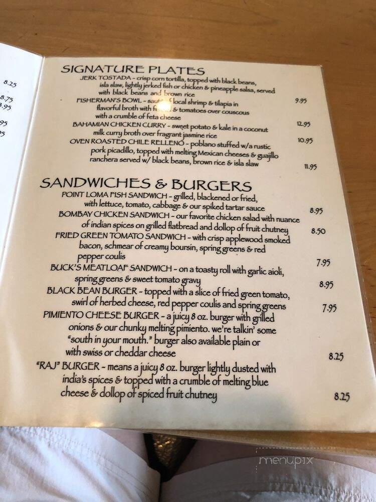Indigo Coastal Shanty - Brunswick, GA menu_pic