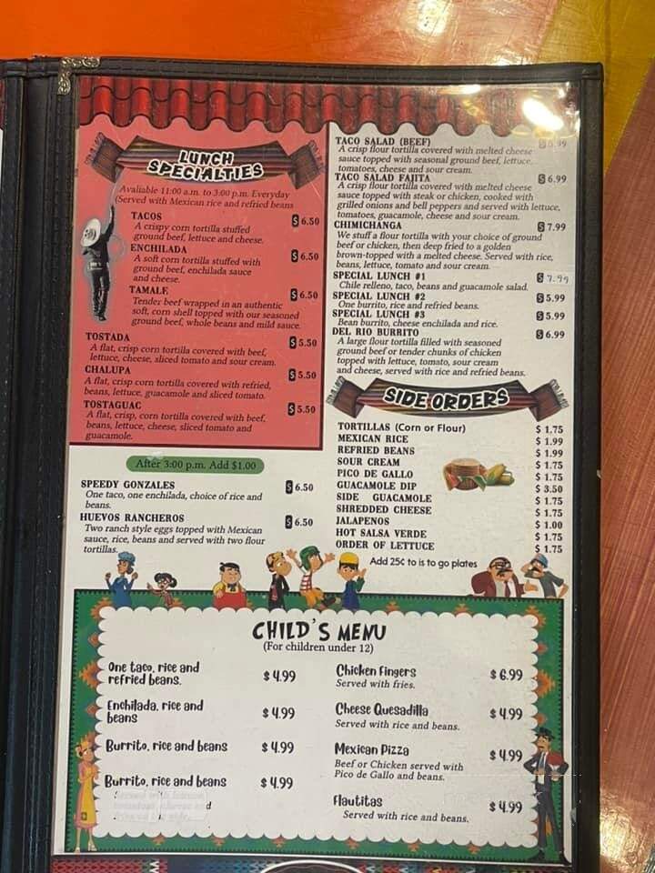 Carlos Mexican Grill - Cleveland, AL menu_pic