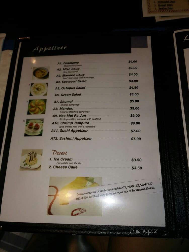 Yukon Korean Barbecue & Sushi Bar - Dover, DE menu_pic