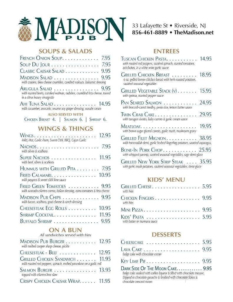 Towne Tavern - Riverside, NJ menu_pic