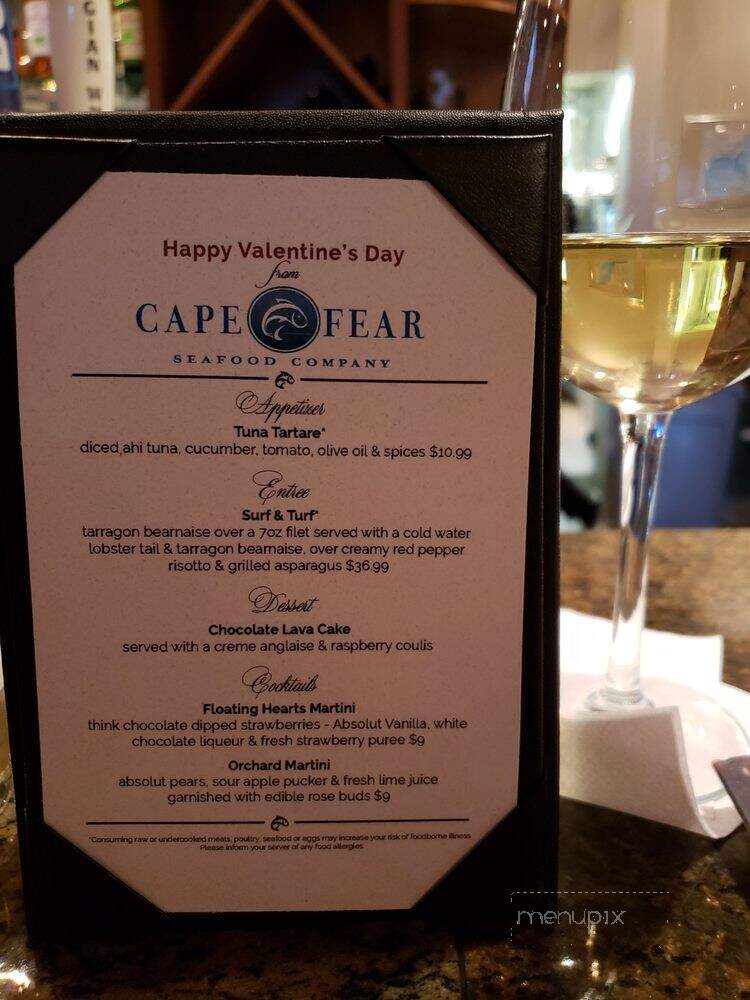 Cape Fear Seafood Company - Wilmington, NC menu_pic