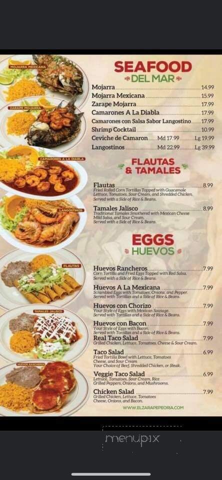 Mi Familia Restaurant - Peoria, IL menu_pic