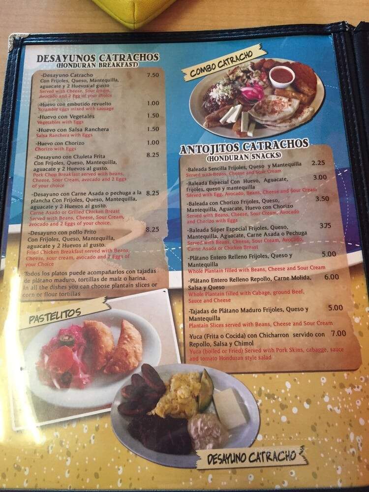 Mi Bella Honduras Restaurant - Houston, TX menu_pic
