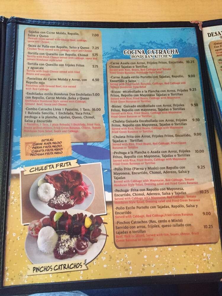 Mi Bella Honduras Restaurant - Houston, TX menu_pic