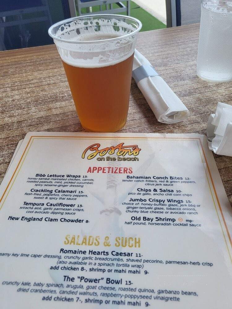 Boston's On The Beach - Delray Beach, FL menu_pic