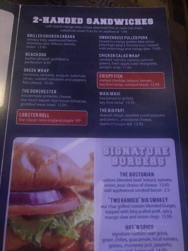 Boston's On The Beach - Delray Beach, FL menu_pic