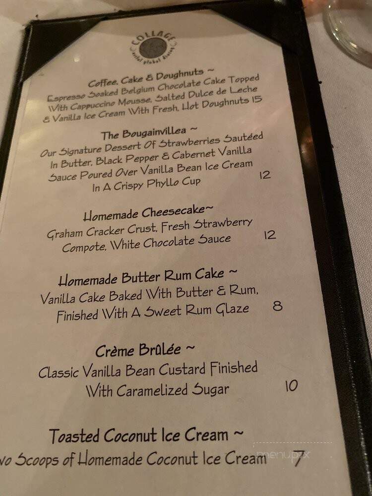 Collage Restaurant - St Augustine, FL menu_pic