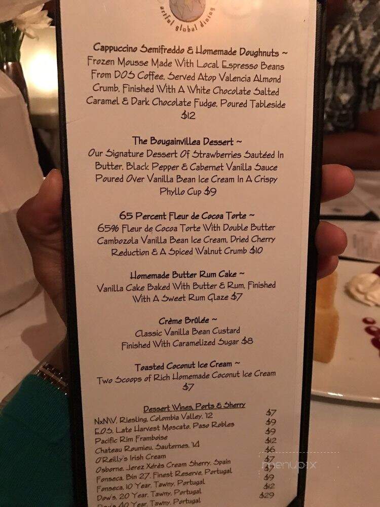 Collage Restaurant - St Augustine, FL menu_pic