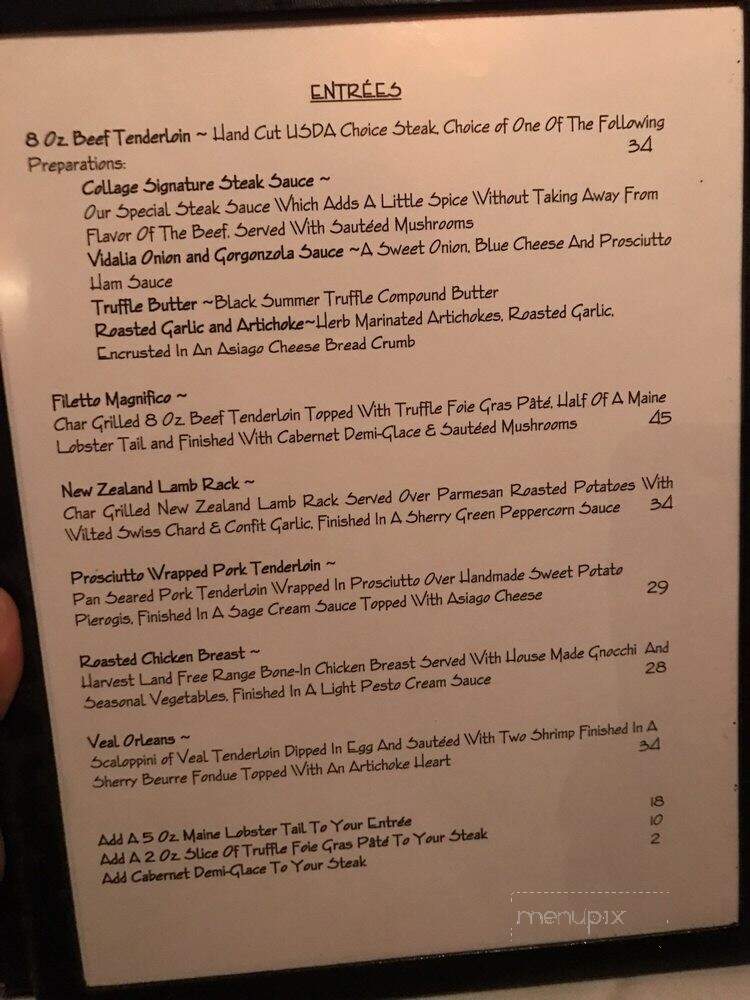 Collage Restaurant - St Augustine, FL menu_pic